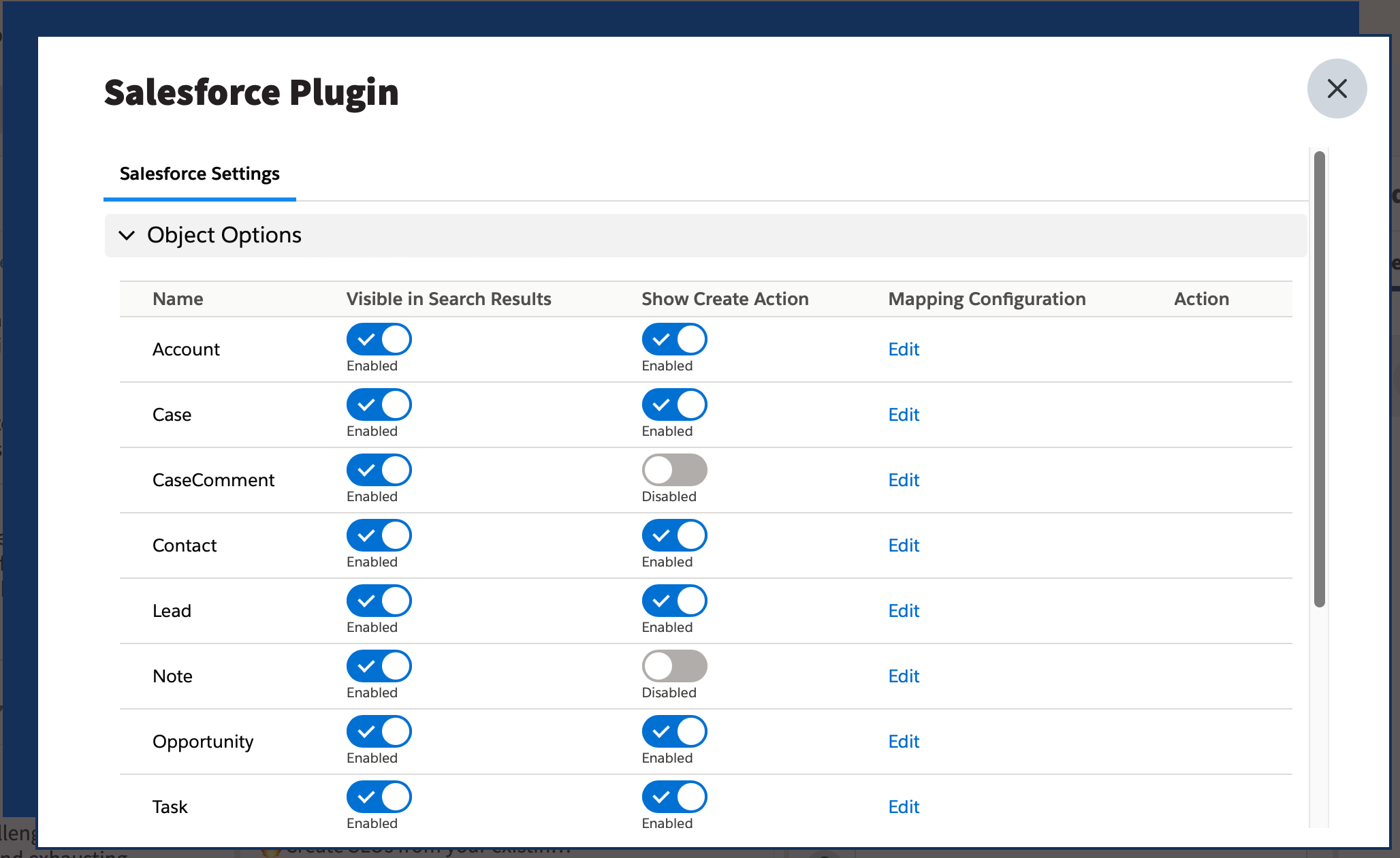 Settings Page